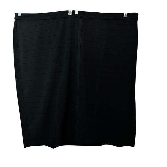 Catherines Curvy Collection Midi Skirt 4X Solid Black Career‎ Work Office New - Picture 1 of 7